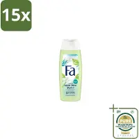 Fa 15 x – Douchegel – Yoghurt Aloe Vera – 250 ml - Grootverpakking - Douchegel Yoghurt Aloë Vera - Milde Reiniging - Hydraterende Douchegel - Verzorgende Douchegel - Gevoelige Huid