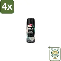 Axe – Deodorant Spray – Pure Coconut – 150 ml - Voordeelverpakking - 4 stuks - Frisheid - Transpiratiegeur