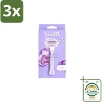 Gillette 3 x - Venus ComfortGlide Breeze – Hydraterende Gelstrips – Dames - Grootverpakking - Scheer Gel - Hydraatende Gelstrips - Comfortabele Scheerervaring - Huidverzorging - Scherpe Mesjes