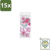 Gillette venus 15 x Gillette Simply Venus – Wegwerpscheermesjes – Basic – 5 mesjes - Grootverpakking - Scheermesje Vrouw - Scheermesje Voor Vrouwen - Wegwerpscheermesje - Scheermesje Basic -