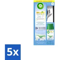 Air Wick 5 x - Freshmatic Max – Starterkit – Crisp Linen & Lilac – 250 ml - Geur Crisp Linen - Automatische Geurverspreiding - Life Scents - Frisse Geur - Geurverspreider