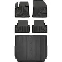 Frogum Voordeelset - Automatenset No.77 + Dry Zone Kofferbakmat - Geschikt voor Citroën C5 Aircross (vanaf 2018) - Lage laadvloer - TPE Rubber - Geurloos - Zwart