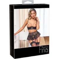 Abierta Fina Suspender Shelf Bra Set 80C/M