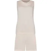 Pastunette Premium - Huispak/Shortama - Flow- Viscose - Beige - Mouwloos - Maat 40