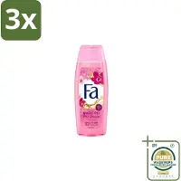 Fa 3 x – Douchegel – Magic Oil Pink Jasmine – 250 ml - Grootverpakking - Douchegel - Roze Jasmijn - Magic Oil - Luxe Douche - Bloemige Geur