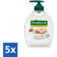 Palmolive 5 x Handzeep Naturals Amandel Melk 300 ml - Handzeep - Handen Reinigen - Handen Verzorgen - Amandelmelk - Aloë Vera