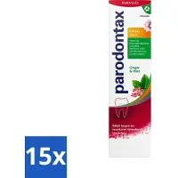 Parodontax 15 x - Tandpasta - Herbal Twist - Ginger & Mint - 75ml - Bloedend Tandvlees - Tandplak - Gember - Munt - Tandvleesbescherming