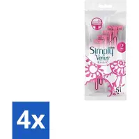 Gillette venus Gillette Simply Venus – Wegwerpscheermesjes – Basic – 5 mesjes - Voordeelverpakking - 4 stuks