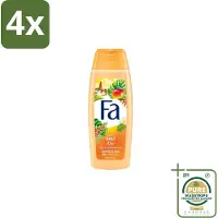 Fa – Douchegel – Bali Kiss – 250 ml - Voordeelverpakking - 4 stuks - Mango - Vanillebloesem