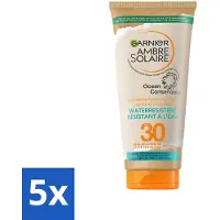 Garnier 5 x - Ambre Solaire - Waterresistente Beschermende Zonnebrandmelk - SPF 30 - 175 ml - Zonbescherming - Zonnebrandmelk - SPF 30 - Waterresistent - Huidbescherming