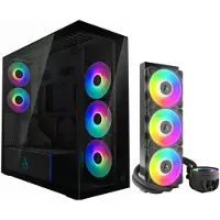 Arctic Case Combo Black - Voordeelbundel - Xtender VG mirror black + Liquid Freezer III Pro 360 ARGB Black
