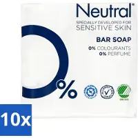 Neutral 10 x Zeeptablet 2 x 100 gr - Gevoelige Huid - Droge Huid - Milde Zeep - PH-neutraal - Parfumvrij