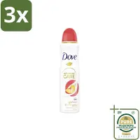 Dove 3 x Deodorant Spray Perzik 150 ml - Grootverpakking - Deodorant Spray - Fris - Okselhuid Verzorging - Alcoholvrije Deodorant - Perzik En Witte Bloesem