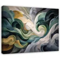 WALLARENA - Schilderij op canvas - 40x30 cm - abstracte aquarel - Geschikt voor slaapkamer en woonkamer