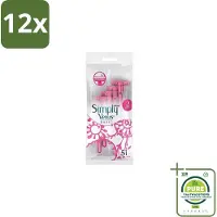 Gillette venus Gillette Simply Venus – Wegwerpscheermesjes – Basic – 5 mesjes - Voordeelverpakking - 12 stuks - Scheermesje vrouw - Scheermesje voor vrouwen