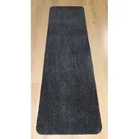 Prima - Soft - Badmat - Wastafelmat - loper - zwart - antraciet - 50x180cm - antislip