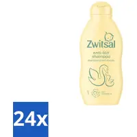 Zwitsal 24 x Shampoo Anti-Klit 200 ml - Baby Haar Verzorging - Anti-klit Shampoo - Baby Shampoo - Babyhuid Verzorging - Anti-klit