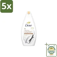 Dove 5 x – Badcrème – Sheaboter & Vanille – 450 ml - Grootverpakking - Badcrème - Sheaboter - Vanille - Huid Verzorging - Voedende Badcrème