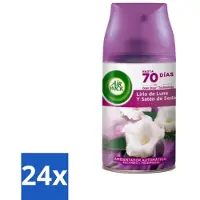 Air Wick 24 x - Luchtverfrisser Navulling - Maan Lelie - Automatische Spray - 250 ml - Maanlelie - Geur - Essentiële Oliën - Geurverspreiding - Frisse Geur