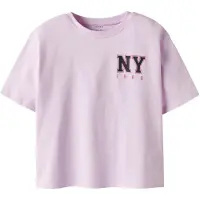 Name it KIDS T-shirt met backprint lichtroze Meisjes Katoen Ronde hals - maat 122/128