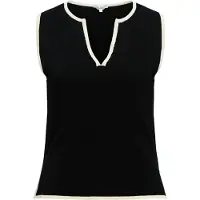 Object Gebreide top 'OBJViva' zwart / wit