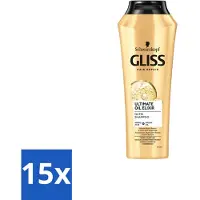 Gliss kur – Shampoo – Ultimate Oil Elixir – 250 ml - Bulkverpakking - 15 stuks