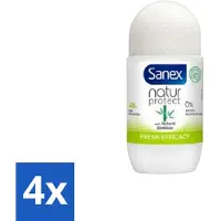 Sanex – Deo Roll-on – Bamboo Fresh Efficacy – 50 ml - Voordeelverpakking - 4 stuks