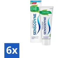 Sensodyne 6 x Tandpasta Fresh Mint 75 ml - Gevoelige Tanden - Tandpasta - Frisse Adem - Mondhygiëne - Gevoeligheid