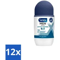 Sanex Deodorant Roller Men Active Control 53 ml - Voordeelverpakking - 12 stuks