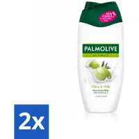 Palmolive 2 x Douchecreme Naturals Olijf & Melk 250 ml - Douchecrème - Natuurlijke Verzorging - Olijf En Melk - Droge Huid - Gevoelige Huid