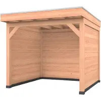 Westwood Douglas overkapping, 300 x 300, met achterwand en twee zijwanden, Comfort Premium