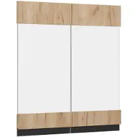 Vicco R-Line Keukenfront – 59.2 x 59 cm meubelfront voor de glazen hangkast Krachtige eik goud