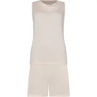 Pastunette Premium - Huispak/Shortama - Flow- Viscose - Beige - Mouwloos - Maat 44