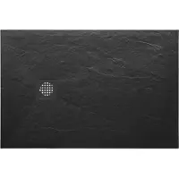 Boss & Wessing Douchebak BWS Stonelle Antislip Composiet 80x90x3 cm Inkortbaar Mat Zwart