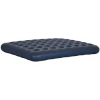 Merax Tweepersoons Luchtbed – Opvouwbaar Campingbed voor Gasten – Donkerblauw – 203 × 152 × 22 cm