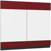 Vicco R-Line Keukenfront – 79.2 x 59 cm meubelfront voor de glazen hangkast Rood