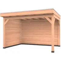 Westwood Douglas overkapping, 400 x 300, met achterwand en zijwand, Comfort Premium