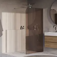 Brauer orion inloopdouche brons glas 120x200 incl. Glascoating chroom
