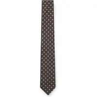 BOSS Stropdas zwart / wit