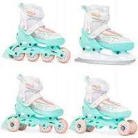 Raven Profession 4-in-1 Schaatsen/Schaatsen Wit/Mint/Oranje 28-32