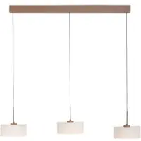 Paul Neuhaus Hanglamp Marika, dimbaar, crème / amber, Woon-/ Eetkamer, Glas, Modern, hanglamp
