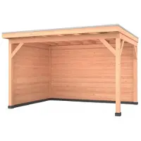Westwood Douglas overkapping, 400 x 300, met achterwand en zijwand, Comfort Plus