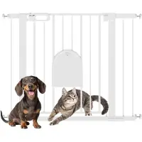 PawHut Huisdierenhek ABS, staal 75-103L x 2B x 76H cm Wit