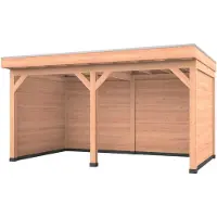 Westwood Douglas overkapping, 500 x 300, met achterwand en twee zijwanden, Comfort Premium