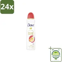 Dove Deodorant Spray Perzik 150 ml - Voordeelverpakking - 24 stuks - Deodorant spray - Fris