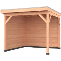 Westwood Douglas overkapping, 300 x 300, met achterwand en zijwand, Comfort Plus