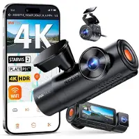 Vantrue N4 Pro S 4K dashcam voor de auto, 3-kanaals 4K + 1080P + 1440P met GPS, parkeerbewaking 24 uur, spraakbediening, IR-nachtzicht, LTE