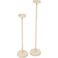 Loft42 Vloerkandelaar Set Eve Rond - Beige metaal