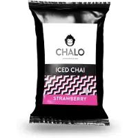 Chalo Strawberry Iced Chai - Vegan Aardbei Iced Tea - Zwarte Assam thee - 300GR Navulzak