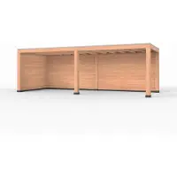 Westwood Douglas overkapping, 750 x 300, met achterwand en zijwand, Modern Plus